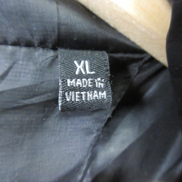 Tumi Tech Men's Black Down Feather Filled Puffer Jacket XL Coat Winter Ski - Picture 8 of 16